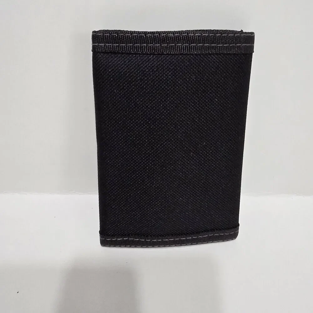 Lead Or Be Led Lions Not Sheep Black Trifold Wallet Nylon ID Window